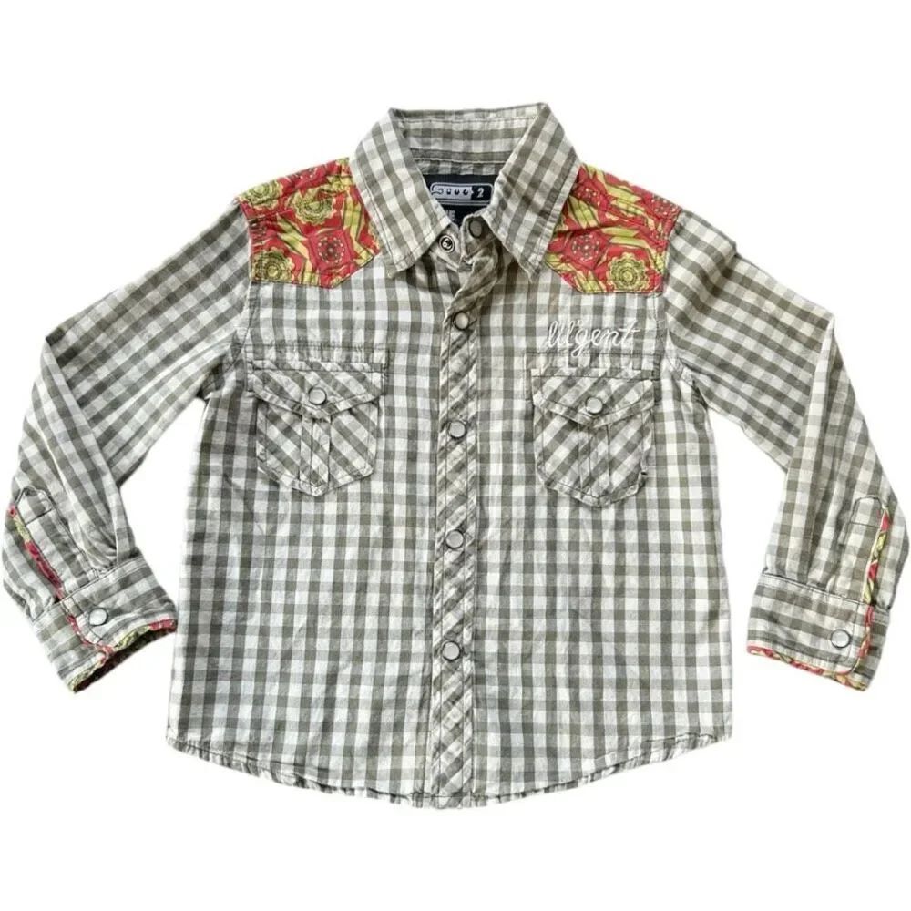 Youth Boys Matilda Jane The Good Ones Pearl Snap Lil Gent Western Shirt - Sz 6